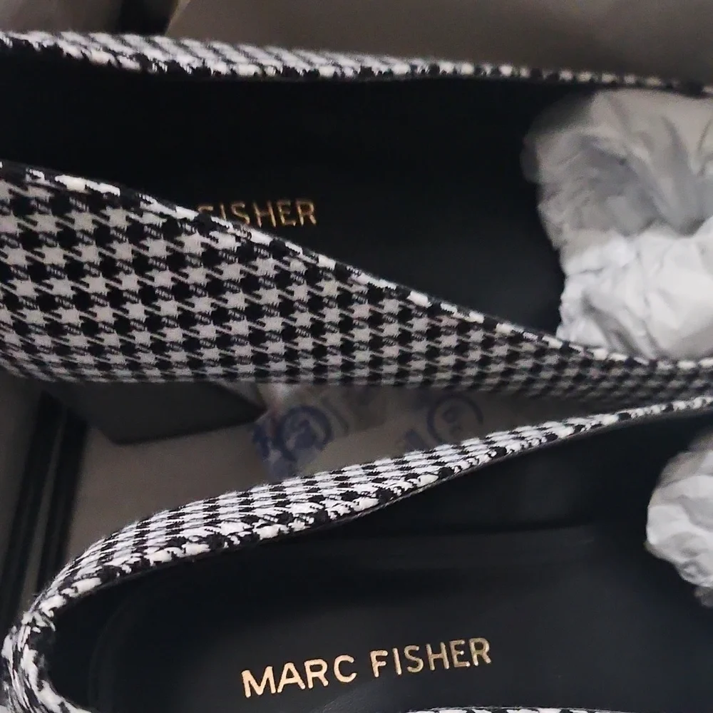Marc Fisher Women's Kapila Slip-on Snip Toe Dress Pumps - Black/White Multi